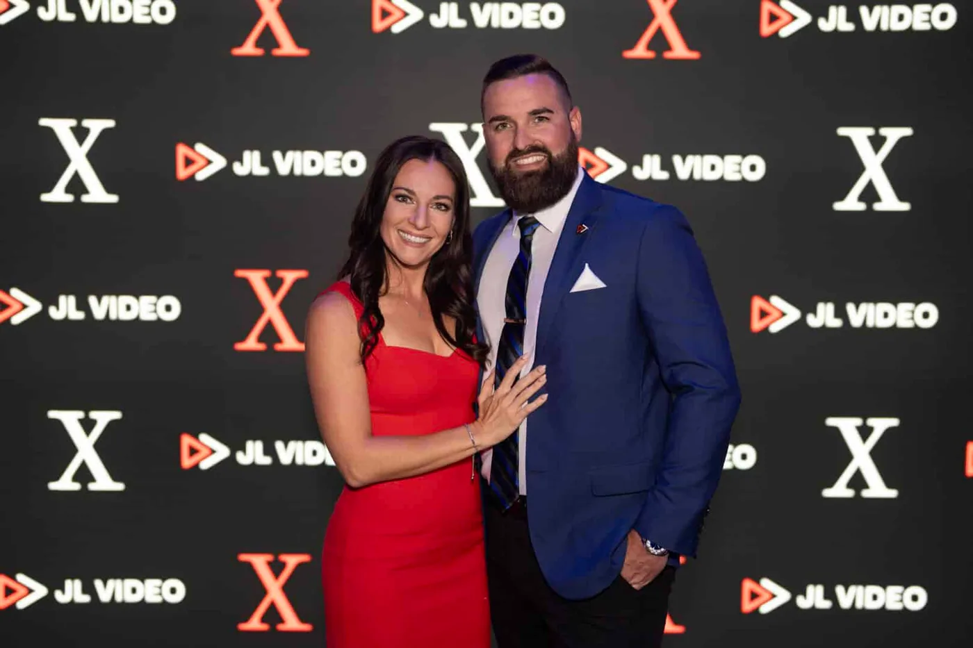 Jordan Lung and his wife at the JL Video 10-year celebration