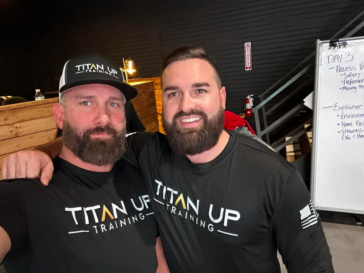 Regan Weiss with a Titan Up Training teammate