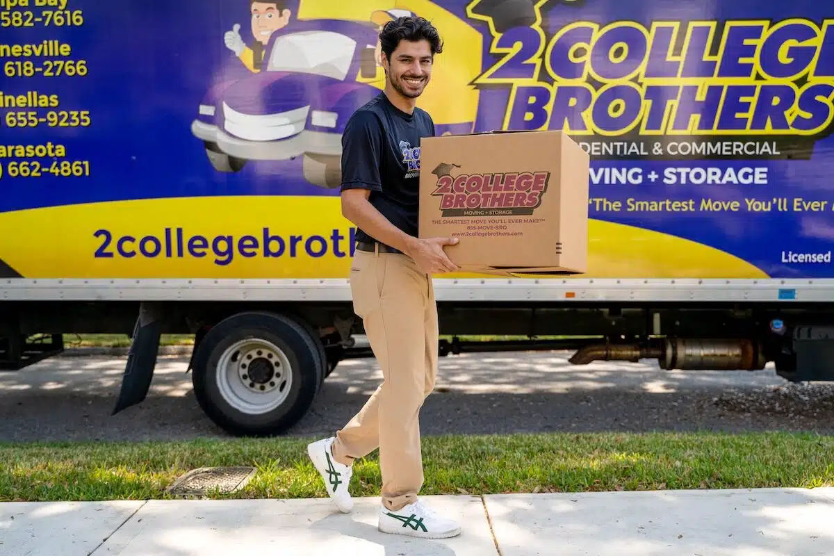 Guy helping with moving 2 College Brothers Moving